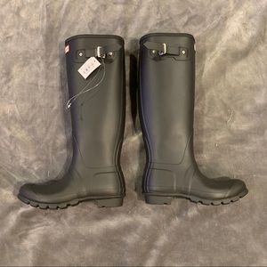 NWT Hunter original tall, black rain boots